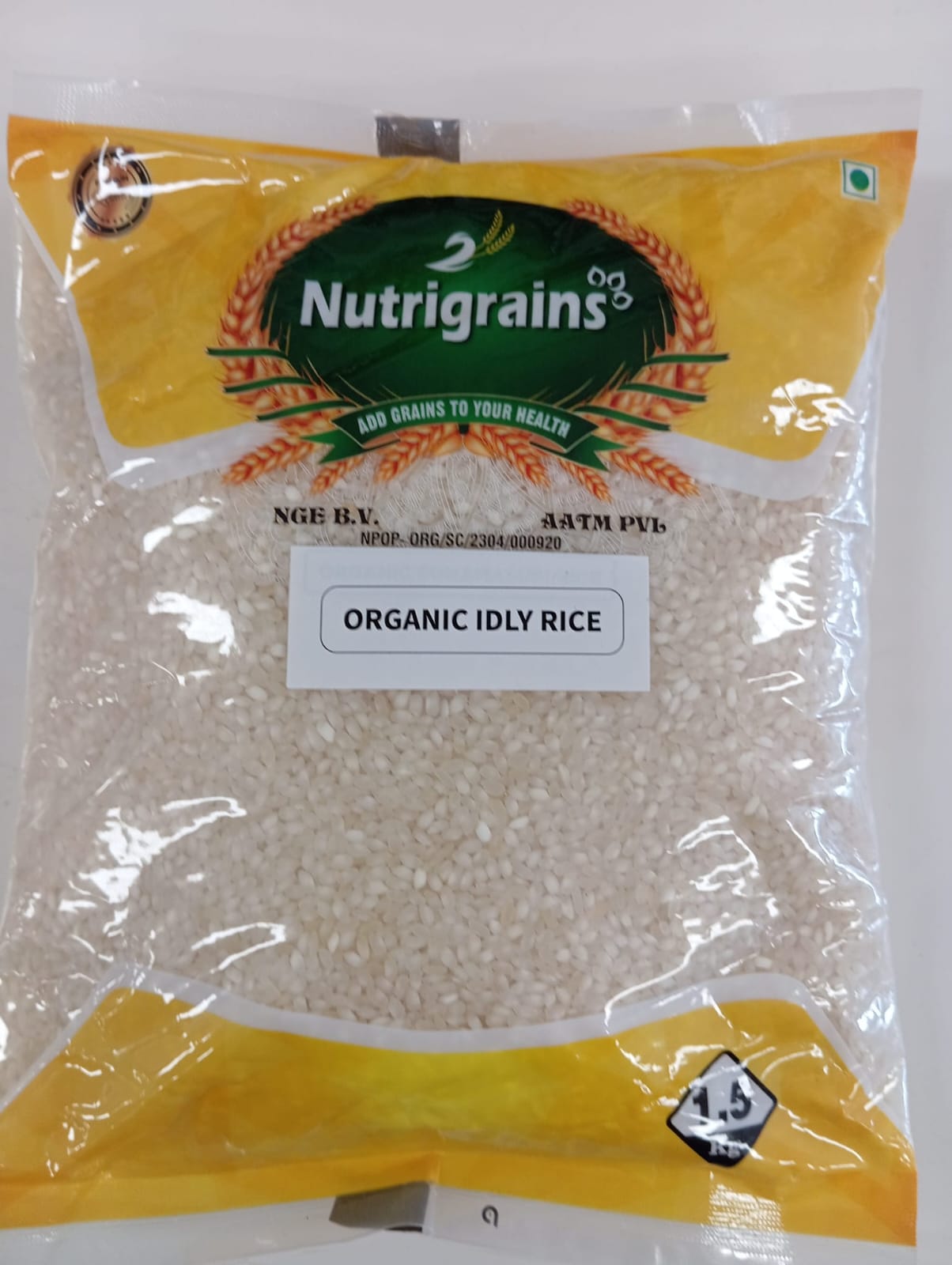 Nutrigrains Organic Idly Rice 1.5kg